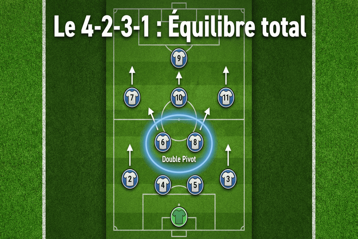 Présentation du double pivot défensif dans une formation de football en 4-2-3-1.