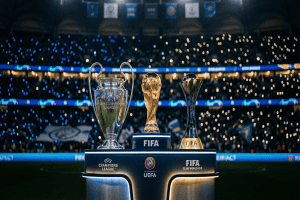 Panorama des trois trophées majeurs du football mondial en 2026.