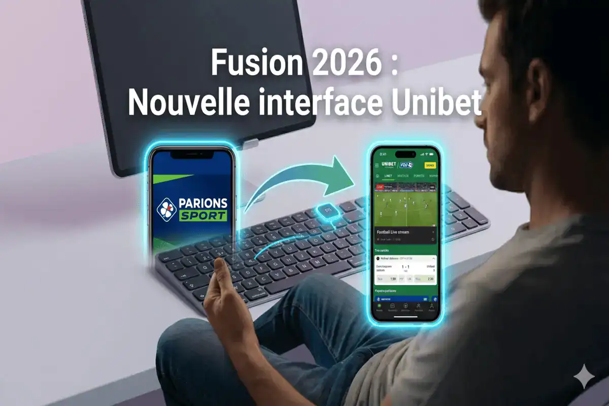 Comparaison de l'ancienne interface Parions Sport et de la nouvelle plateforme Unibet en 2026.