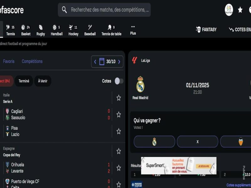 Test et avis de l'application SofaScore