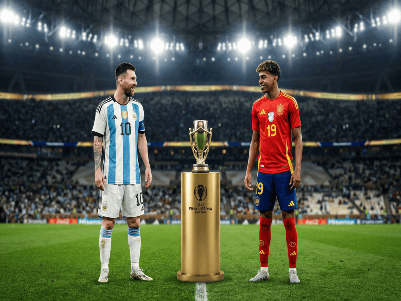 Lionel Messi et Lamine Yamal se font face au stade de Lusail pour la Finalissima 2026.