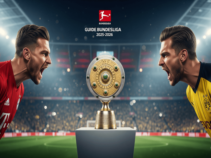 Guide complet de la saison 2025-2026 de la Bundesliga avec le trophée Meisterschale au centre