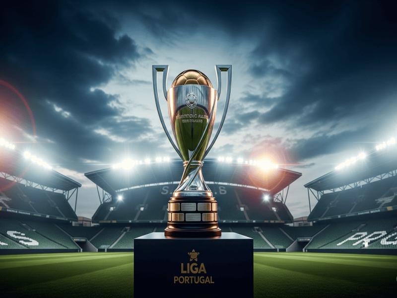 Guide complet de la saison 2025-2026 de la Liga Portugal avec le trophée du championnat mis en avant