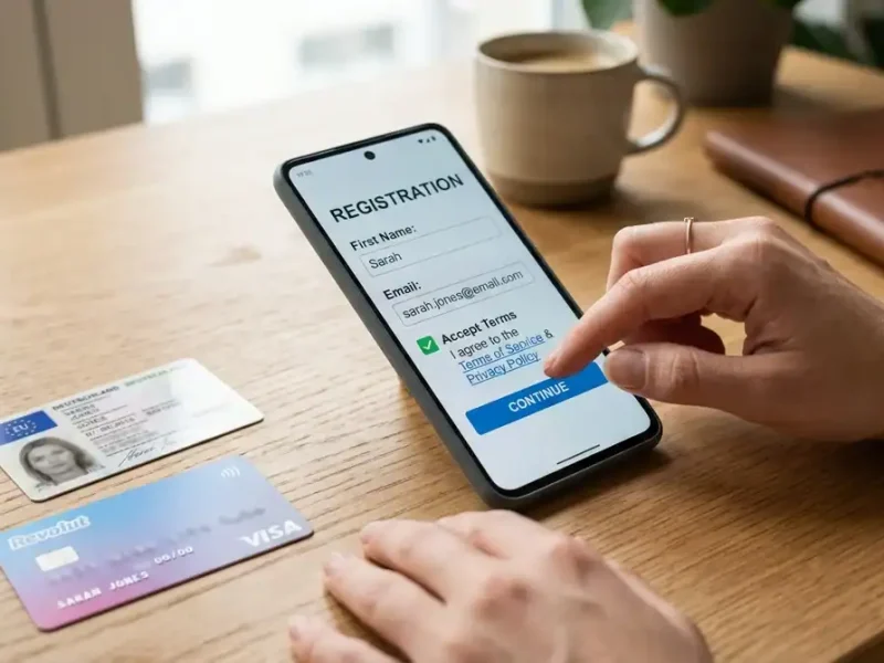Main remplissant un formulaire d'inscription sur smartphone pour un site de paris en ligne respectant le RGPD.