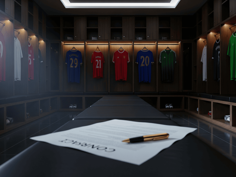 Vestiaire de football professionnel illustrant les salaires de Ligue 1.