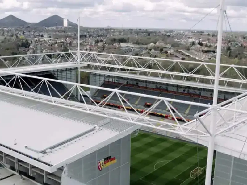 Vue aérienne du stade Bollaert-Delelis