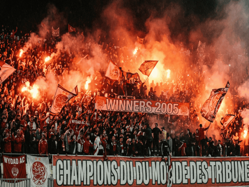 Image des tribunes du Wydad Casablanca au Maric
